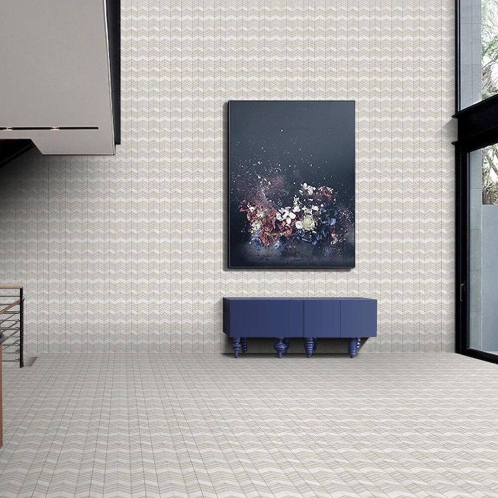Emser Limestone Presidio Ivory 12" x 12" Natural Stone Mosaics Sheet, , large