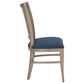 Linon Home Decor Andes Side Chair with Navy Cushion Seat in Natural, , large
