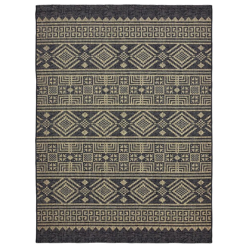 L&R Resources Sun Shower 5" x 8" Black and Brown Indoor/Outdoor Area Rug, , large