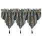 J. Queen New York Messina 40" x 21" Window Ascot Valance in Navy Blue and Gold, , large