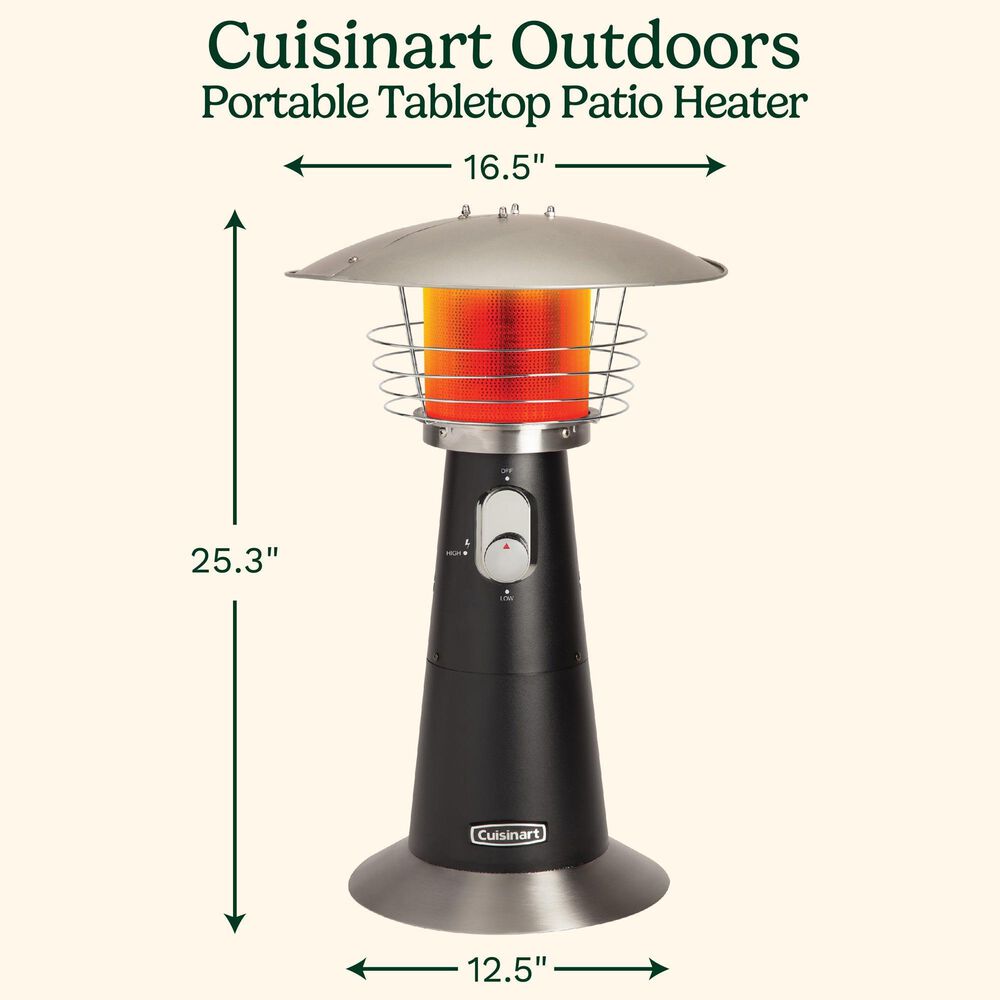 Cuisinart Portable Tabletop Patio Heater in Black, , large