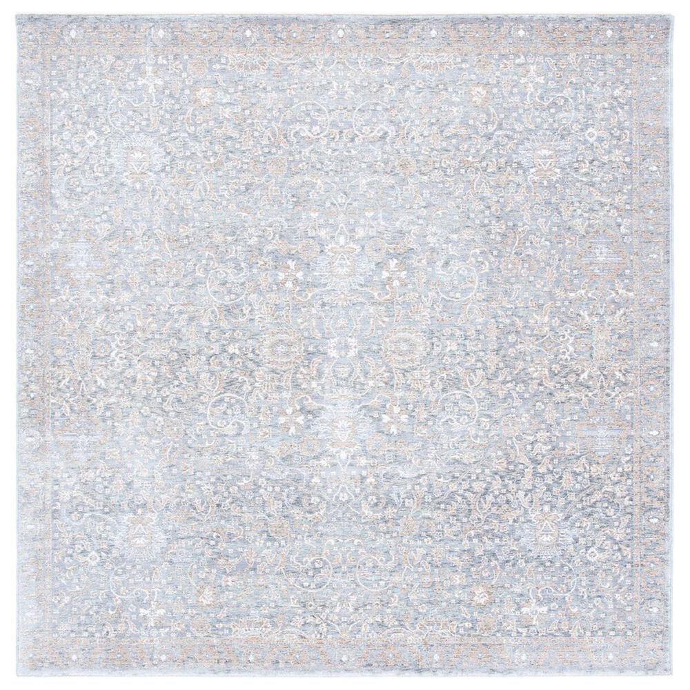 Safavieh Webster WBS318G 6"7" Square Grey and Beige Area Rug, , large