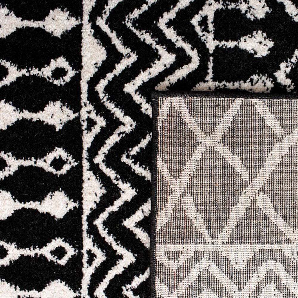 Safavieh Tulum TUL270  2&#39; x 11&#39; Black and Ivory Runner, , large