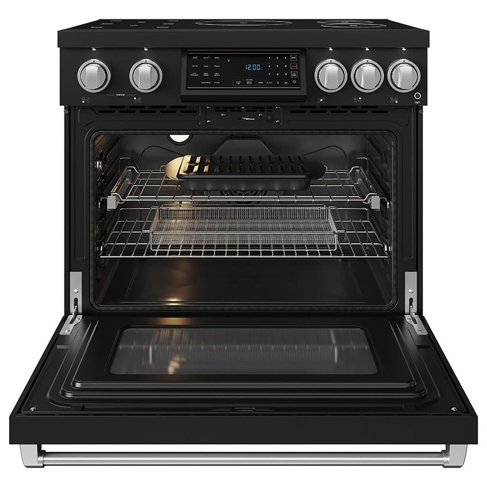 Thor Kitchen Gordon Ramsay 6 Cu. Ft. Professional Induction Range with Stainless Steel Handle Kit in Black, , large