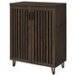 Coaster Brixton 6-Shelf Shoe Storage Cabinet in Smoked Oak and Black, , large