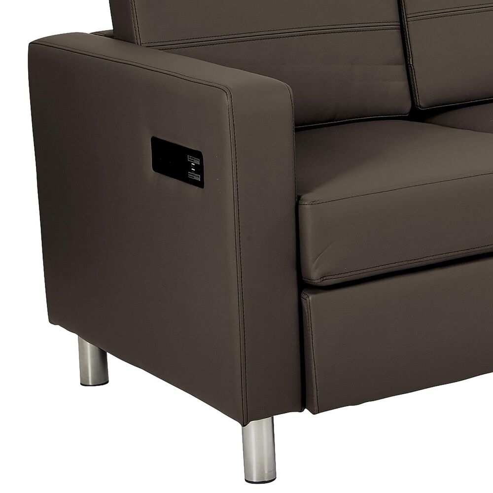 OSP Home Atlantic Stationary Sofa with Charging Station in Graphite, , large