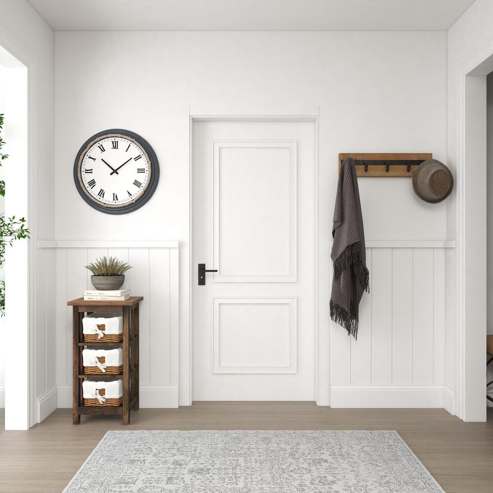 Maple and Jade 23&quot; x 23&quot; Wall Clock in White and Blue, , large