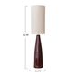 Teak Interiors Ceramic Floor Lamp Linen Shade, , large