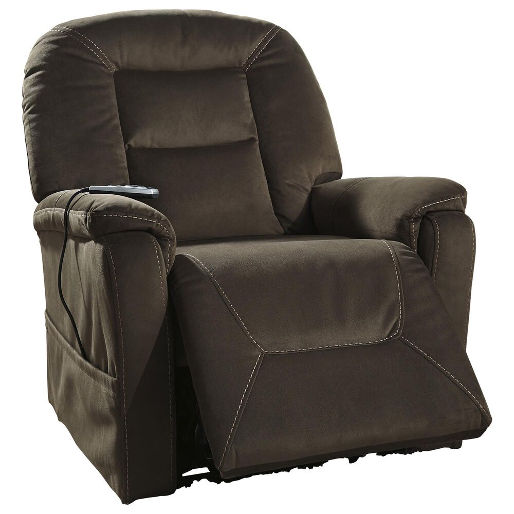 Signature Design by Ashley Samir Power Lift Recliner in Coffee, , large