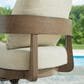 Ashley Serene Bay Patio Swivel Dining Chair in White (Set of 2), , large