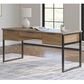 Ashley Montia 67" Writing Desk in Light Brown and Gunmetal Gray, , large