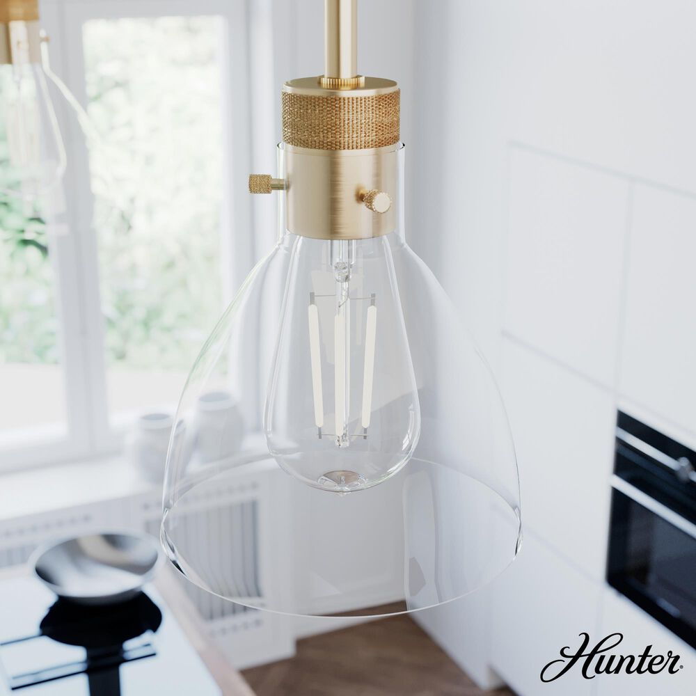 Hunter Van Nuys 1-Light Mini Pendant in Alturas Gold, , large