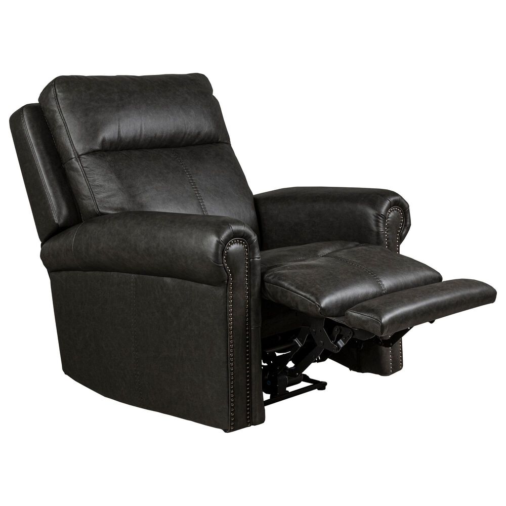 Flexsteel Alexander Power Leather Recliner in Weathered Stone, , large
