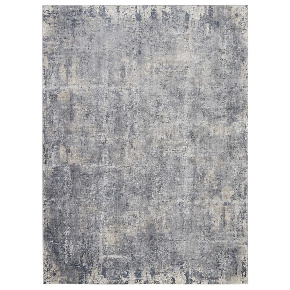 Nourison Rustic Textures RUS06 7"10" x 10"6" Grey and Beige Area Rug, , large
