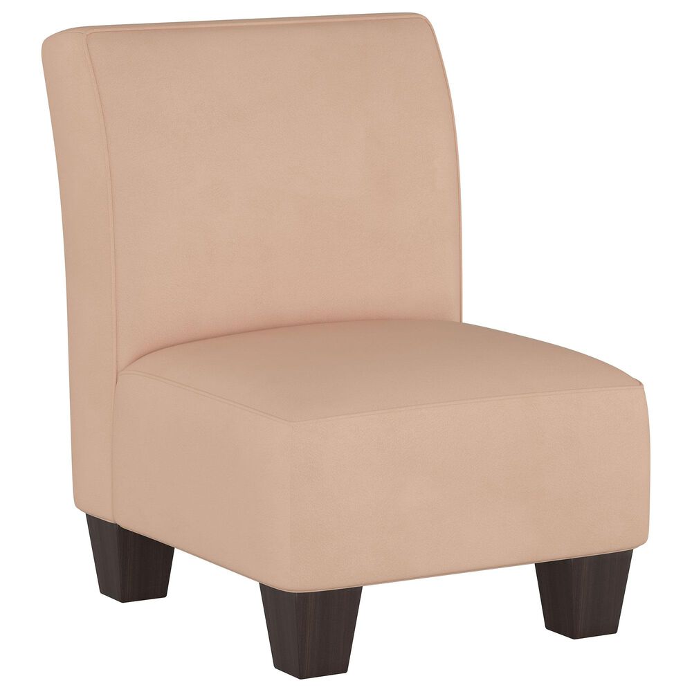 Skyline Furniture Upholstered Kids Chair in Velvet Soft Pink, , large