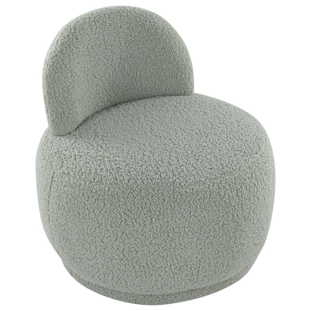 Lumisource Kimi Accent Chair in Green Sherpa, , large