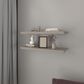 Hearth and Haven Dallas 32" Floating Wall Shelf in Taupe (Set of 2), , large