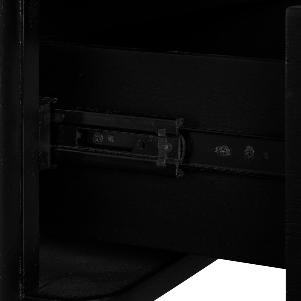 Marquette Interiors Casal 2 Drawer Nightstand in Black Finish, , large