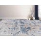 Amer Rugs Hamilton 10"3" x 14" Ivory and Blue Area Rug, , large