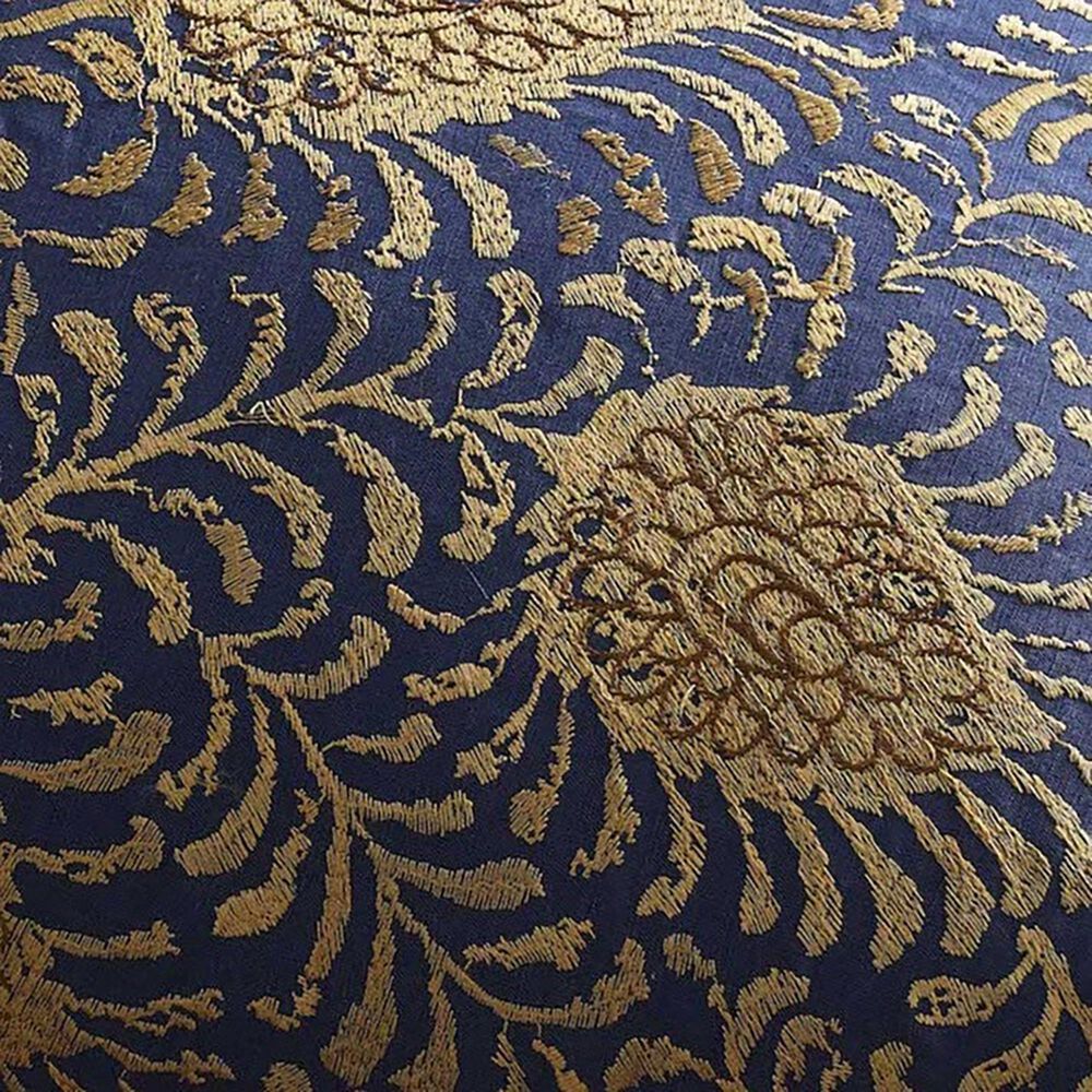 Ann Gish Kinrande 50" x 96" Throw in Marine and Gold, , large
