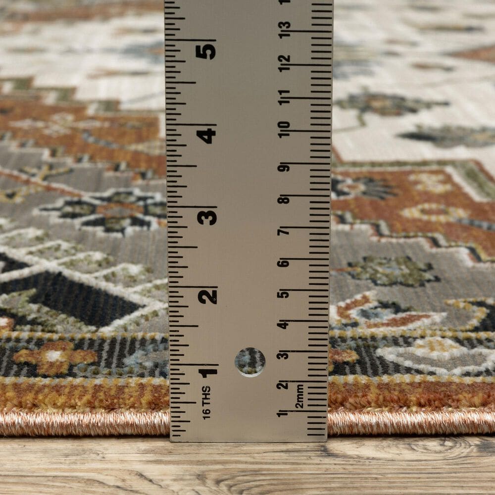 Oriental Weavers Keira Rust and Ivory 2&#39;3&quot; x 7&#39;6&quot; Runner, , large