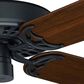Hunter Original 52" Outdoor Ceiling Fan with Brown Blades in Matte Black, , large