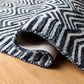 Safavieh Micro-Loop 2"3" x 7" Dark Blue and Ivory Runner, , large