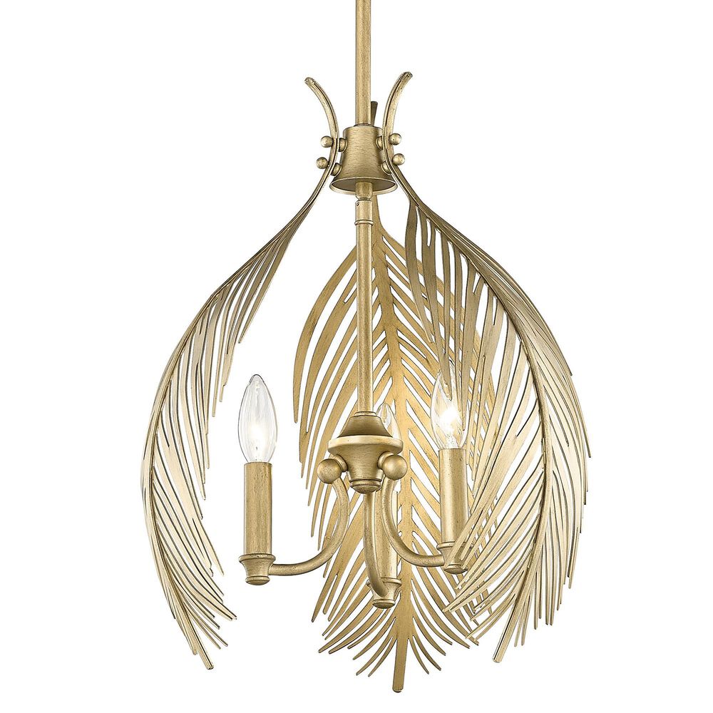 Golden Lighting Cay 3-Light Pendant in Vintage Fired Gold, , large