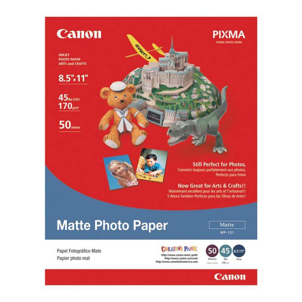 Canon 50 Sheets Matte Photo Paper (8.5" x 11"), , large