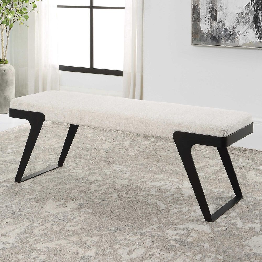 Uttermost Hover Bench in Black, , large