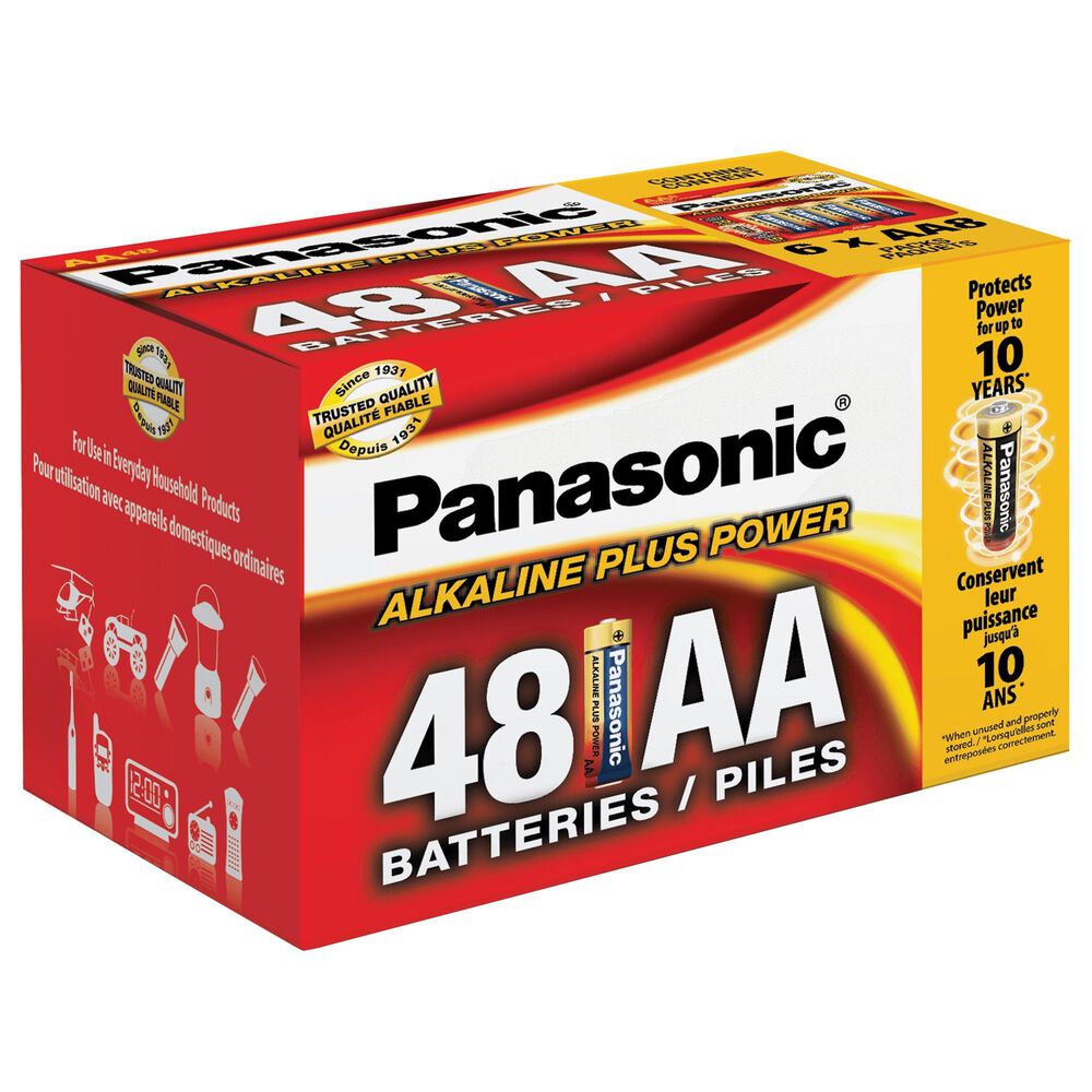 Panasonic 48-Pack Alkaline Plus Power AAA Battery, , large