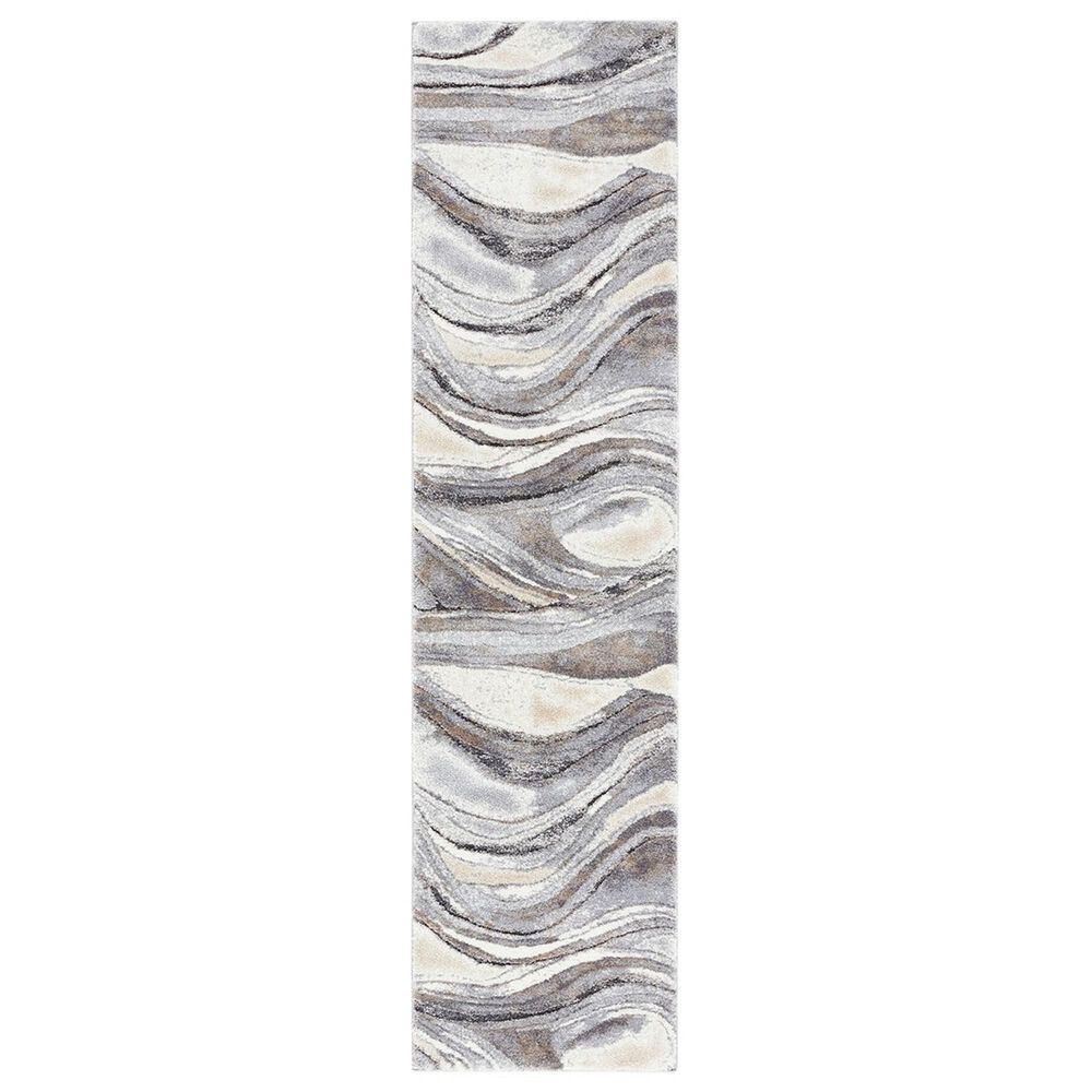 Safavieh Cyrus Shag CYR118G 2"2" x 11" Grey and Beige Runner, , large