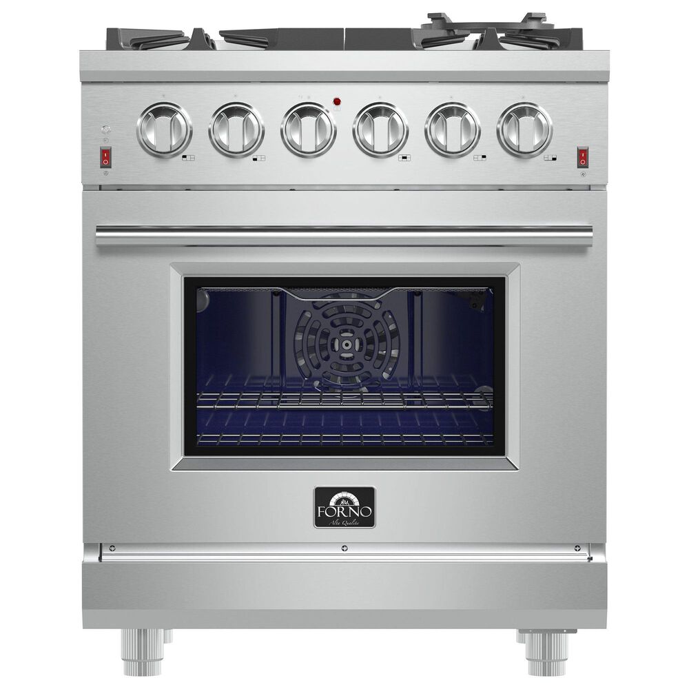 Forno Massimo 30" Freestanding Gas Range in Stainless Steel, , large