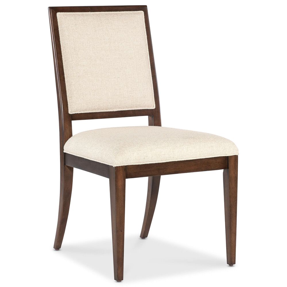 Hooker Furniture Archives Side Chair with Curate Wheat Upholstered in Classic Walnut, , large