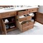 James Martin Vanities Savannah 72" Double Bathroom Vanity in Driftwood with 3 cm White Zeus Quartz Top and Rectangular Sinks, , large