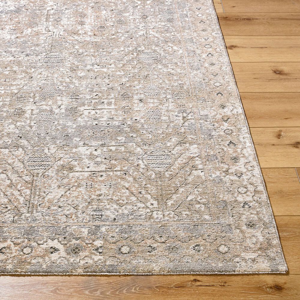 Surya Poetry Cream, Light Slate, Sage, Light Sage, Tan and Slate 2&#39;7&quot; x 10&#39; Runner, , large