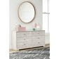 Ashley Paxberry 59" 6-Drawer Dresser in Whitewash, , large