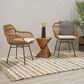 Hearth and Haven Rodney Outdoor Chair with Beige Cushion in Brown (Set of 2), , large