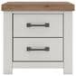 Ashley Savonport Twin Storage Bed with Nightstand in White and Brown, , large