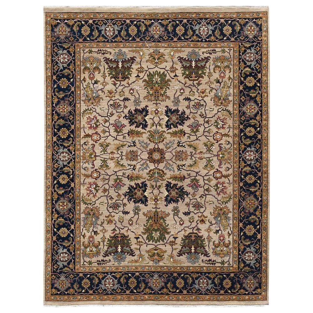 Amer Rugs Antiquity 10" x 14" Camel and Blue Area Rug, , large