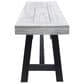 Hearth and Haven 63" Dining Bench in Light Grey Sandblast and Black Rustic, , large