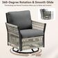 Sunwell Garden Patio Swivel Glider Chair in Dark Gray (Set of 2), , large