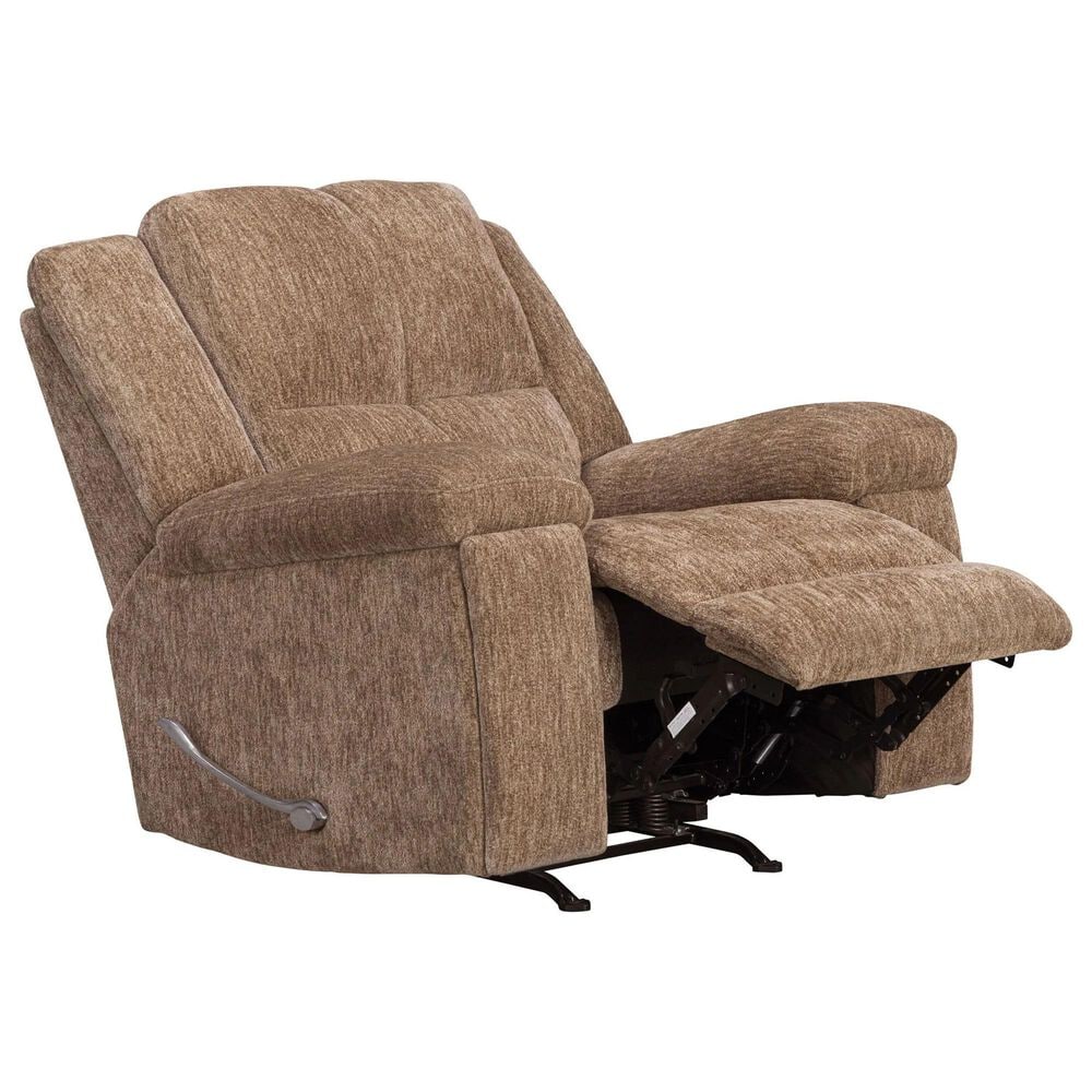 Simeon Collection Bronco Manual Rocker Recliner in Plush Tobacco, , large