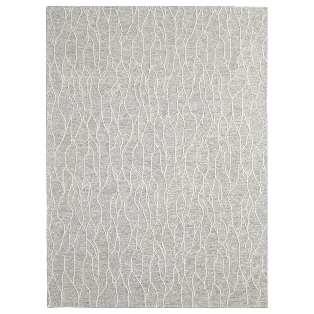 Feizy Enzo 2"6" x 8" Ivory and Gray Runner, , large