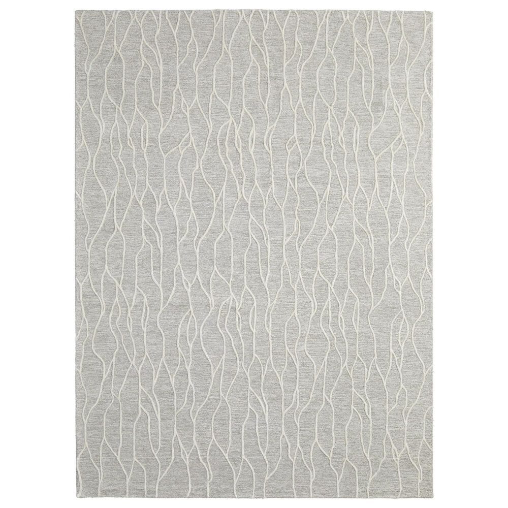 Feizy Enzo 2"6" x 8" Ivory and Gray Runner, , large