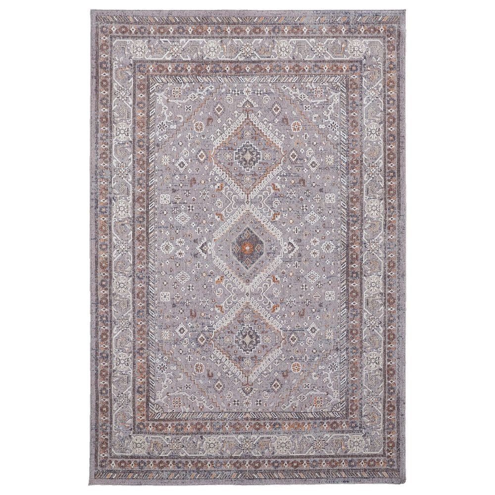 Feizy Francisco Oriental 4" x 6" Gray and Rust Area Rug, , large