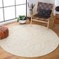 Safavieh Natura NAT322A 6" Round Ivory Area Rug, , large