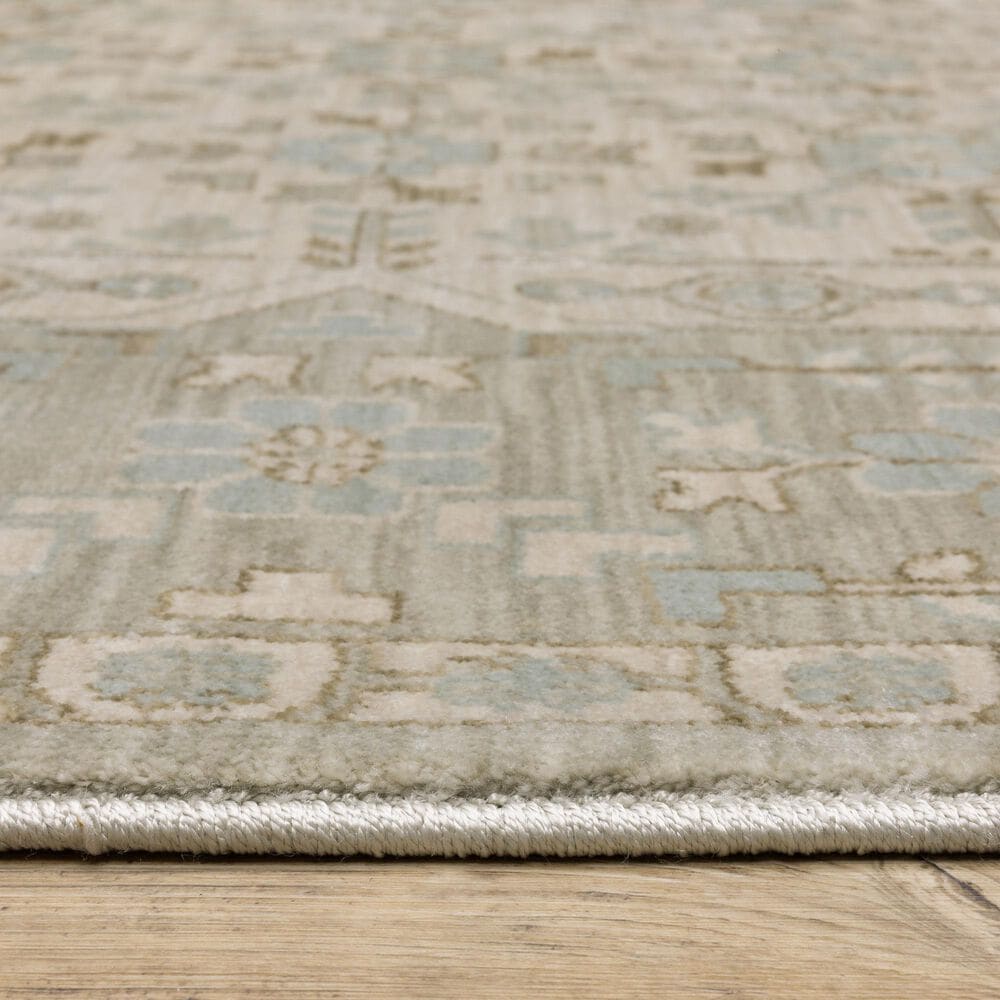 Oriental Weavers Maeve MAE04 Beige and Blue 2'3" x 7'6" Runner, , large