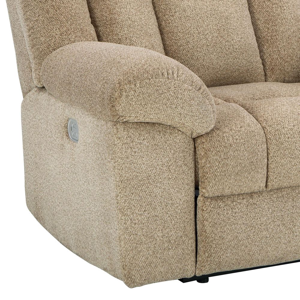Ashley Tip-Off Power Recliner with Adjustable Headrest in Wheat, , large