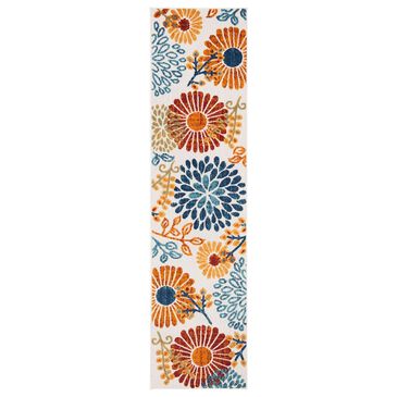 Safavieh Cabana CBN832A 2" x 10" Creme and Red Indoor/Outdoor Performance Runner, , large